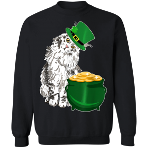 Lucky Maine Coon St Patricks Day T-Shirt, Long SLeeve, Hoodie