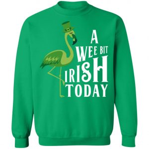 A Wee Bit Irish Today Flamingo St. Patricks Day Shirt, Long Sleeve