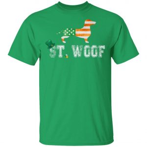 St. Patricks Day Flag American St. Woof Dachshund Dog T-Shirt, Hoodie, Long Sleeve