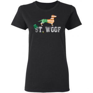 St. Patricks Day Flag American St. Woof Dachshund Dog T-Shirt, Hoodie, Long Sleeve