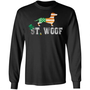 St. Patricks Day Flag American St. Woof Dachshund Dog T-Shirt, Hoodie, Long Sleeve