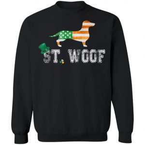 St. Patricks Day Flag American St. Woof Dachshund Dog T-Shirt, Hoodie, Long Sleeve
