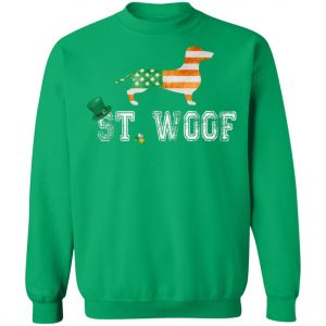 St. Patricks Day Flag American St. Woof Dachshund Dog T-Shirt, Hoodie, Long Sleeve