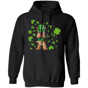 St Patrick Day Terrier Lucky Shamrock Funny Dog Shirt, Hoodie, Long Sleeve