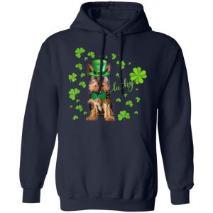 St Patrick Day Terrier Lucky Shamrock Funny Dog Shirt, Hoodie, Long Sleeve
