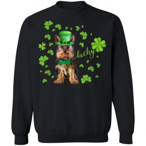 St Patrick Day Terrier Lucky Shamrock Funny Dog Shirt, Hoodie, Long Sleeve