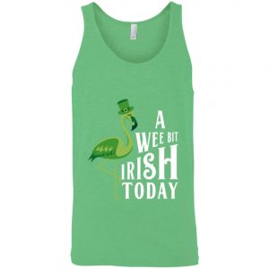 A Wee Bit Irish Today Flamingo St. Patricks Day Shirt, Long Sleeve