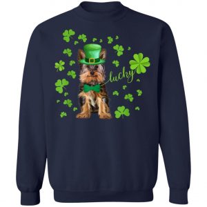 St Patrick Day Terrier Lucky Shamrock Funny Dog Shirt, Hoodie, Long Sleeve
