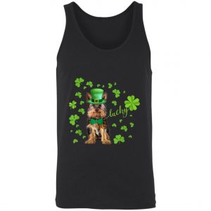St Patrick Day Terrier Lucky Shamrock Funny Dog Shirt, Hoodie, Long Sleeve