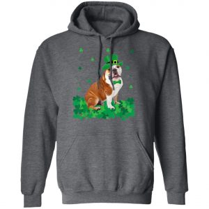 St Patricks Day English Bulldog Shamrock Pet Dog T-Shirt, Hoodie, Long Sleeve
