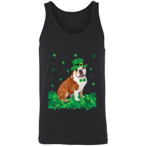 St Patricks Day English Bulldog Shamrock Pet Dog T-Shirt, Hoodie, Long Sleeve