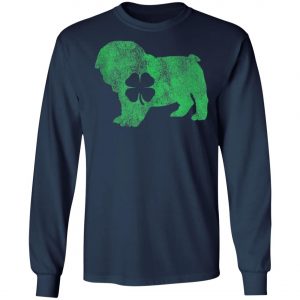 St. Patricks Day Dog Bulldog Shamrock Shirt, Hoodie, Long Sleeve