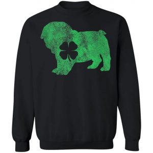 St. Patricks Day Dog Bulldog Shamrock Shirt, Hoodie, Long Sleeve