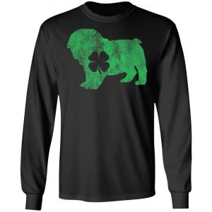 St. Patricks Day Dog Bulldog Shamrock Shirt, Hoodie, Long Sleeve