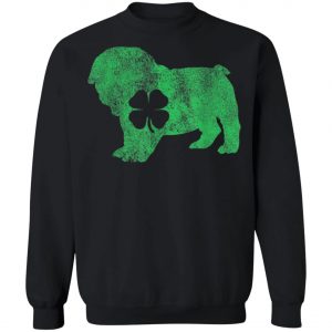 St. Patricks Day Dog Bulldog Shamrock Shirt, Hoodie, Long Sleeve