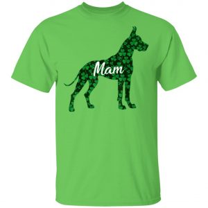 St Patrick Day Shamrock Irish Women Great Dane Dog Mam T-Shirt, Hoodie, Long Sleeve