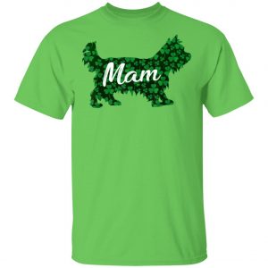 St Patrick Day Shamrock Yorkshire Dog Outfit Mam Irish T-Shirt, Hoodie, Long Sleeve