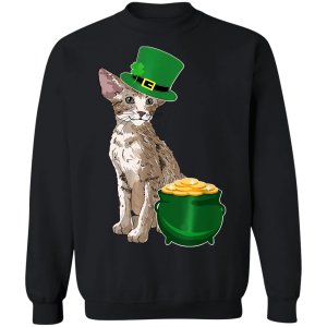 Lucky Oriental Cat St Patricks Day T-Shirt, Long Sleeve, Hoodie