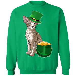Lucky Oriental Cat St Patricks Day T-Shirt, Long Sleeve, Hoodie