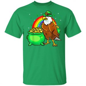 American Bald Eagle Leprechaun St Patricks Day T-Shirt, Long Sleeve