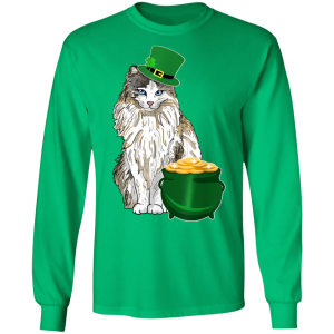Lucky Ragdoll Cat St Patricks Day T-Shirt, Long Sleeve, Hoodie