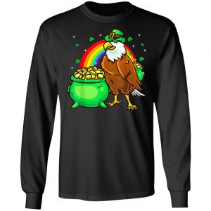 American Bald Eagle Leprechaun St Patricks Day T-Shirt, Long Sleeve