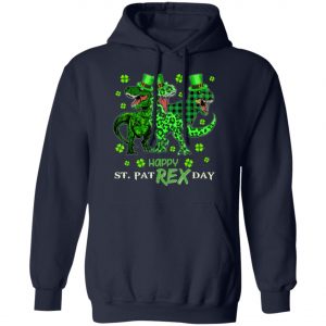 St Patricks Day Shirt- HAPPY ST PAT-REX DAY Dinosaurs T-Shirt, Long Sleeve, Hoodie