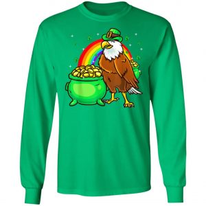 American Bald Eagle Leprechaun St Patricks Day T-Shirt, Long Sleeve