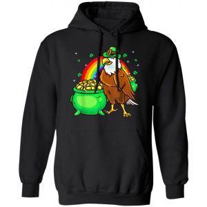 American Bald Eagle Leprechaun St Patricks Day T-Shirt, Long Sleeve