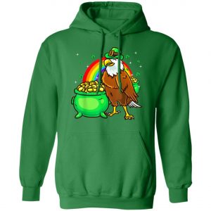 American Bald Eagle Leprechaun St Patricks Day T-Shirt, Long Sleeve