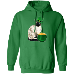 Lucky Siamese Cat St Patricks Day T-Shirt, Long Sleeve, Hoodie