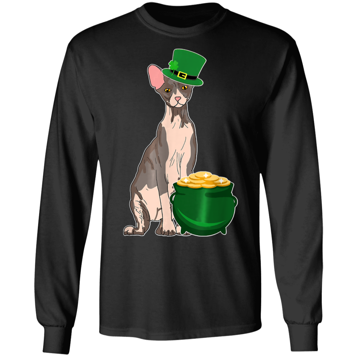 Lucky Sphynx Cat St Patricks Day T-Shirt, Long Sleeve, Hoodie Lucky Sphynx Cat St Patricks Day T-Shirt, Long Sleeve, Hoodie