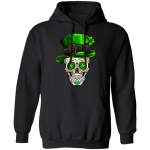 Irish Costume Sugar Skull Shirt St Patricks Day of Dead T-Shirt, Long Sleeve, Hoodie