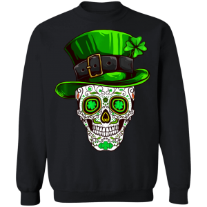 Irish Costume Sugar Skull Shirt St Patricks Day of Dead T-Shirt, Long Sleeve, Hoodie