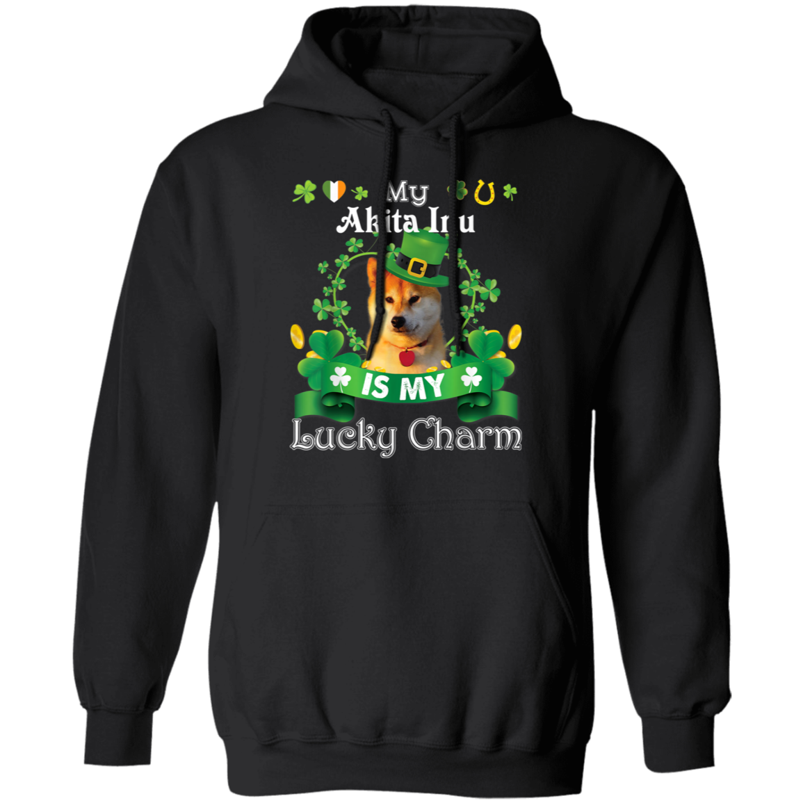 My Akita Inu Dog Is Lucky Charm Leprechaun St Patrick Day T-Shirt, Long Sleeve, Hoodie My Akita Inu Dog Is Lucky Charm Leprechaun St Patrick Day T-Shirt, Long Sleeve, Hoodie