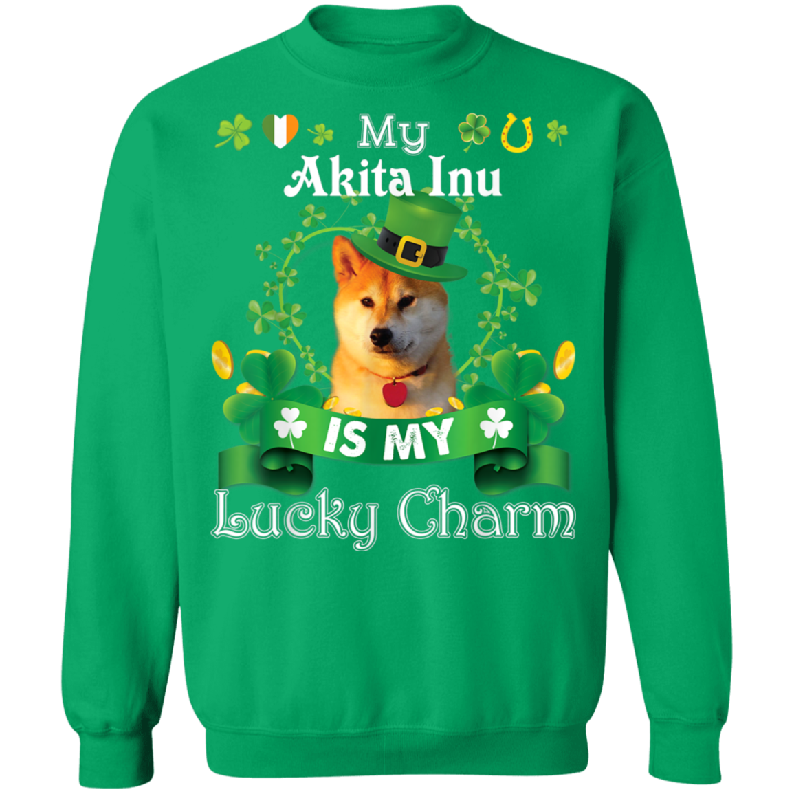 My Akita Inu Dog Is Lucky Charm Leprechaun St Patrick Day T-Shirt, Long Sleeve, Hoodie My Akita Inu Dog Is Lucky Charm Leprechaun St Patrick Day T-Shirt, Long Sleeve, Hoodie