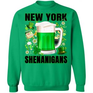 New York St Patrick Day 2020 Irish Parade Shamrock Beer T-Shirt, Long Sleeve, Hoodie