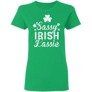 Sassy Lassie Shamrock Saint Patricks Day Shirt, Long Sleeve