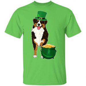 Lucky American Shepherd St Patricks Day T-Shirt, Long Sleeve, Hoodie