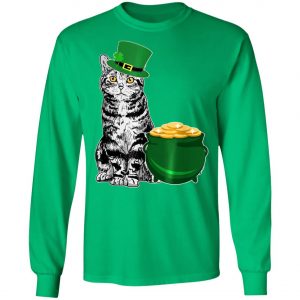 Lucky American Shorthair St Patricks Day T-Shirt, Long Sleeve, Hoodie