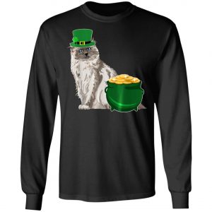 Lucky Birman Cat St Patricks Day T-Shirt, Long Sleeve, Hoodie