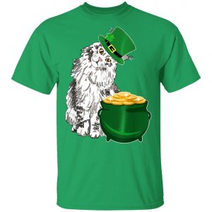 Lucky Maine Coon St Patricks Day T-Shirt, Long SLeeve, Hoodie