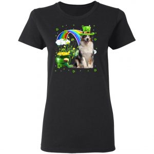 Australian Shepherd St Patricks Day Irish Shamrock Dog T-Shirt, Long Sleeve, Tank Top