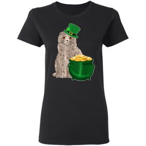 Lucky Scottish Fold St Patricks Day T-Shirt, Long Sleeve, Hoodie