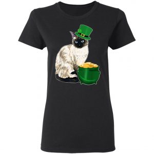 Lucky Siamese Cat St Patricks Day T-Shirt, Long Sleeve, Hoodie