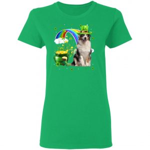 Australian Shepherd St Patricks Day Irish Shamrock Dog T-Shirt, Long Sleeve, Tank Top