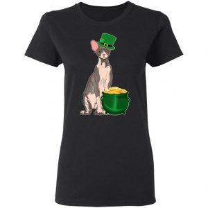 Lucky Sphynx Cat St Patricks Day T-Shirt, Long Sleeve, Hoodie