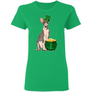 Lucky Sphynx Cat St Patricks Day T-Shirt, Long Sleeve, Hoodie