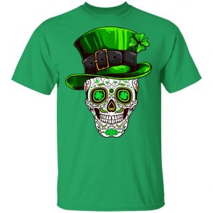 Irish Costume Sugar Skull Shirt St Patricks Day of Dead T-Shirt, Long Sleeve, Hoodie