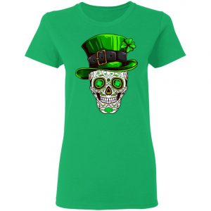 Irish Costume Sugar Skull Shirt St Patricks Day of Dead T-Shirt, Long Sleeve, Hoodie